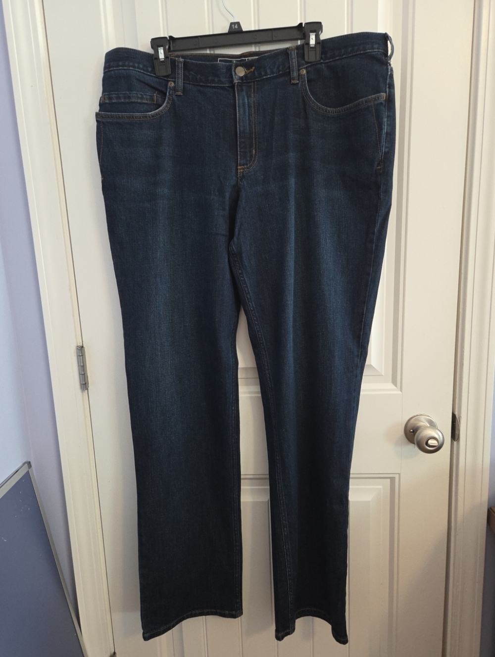NWT Carhartt Rugged Flex Womens 18 Tall Loose Fit Dark Wash Denim Jeans BD2731-W